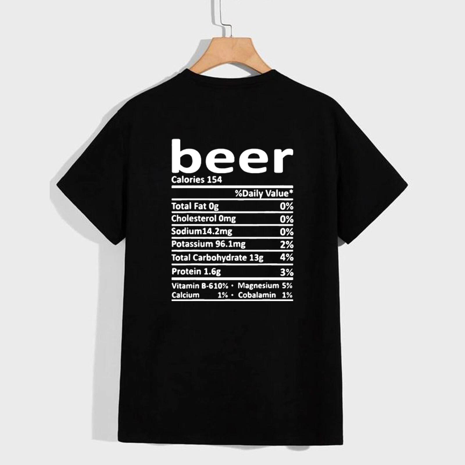 Beer Unisex T Shirt Back Print - Fun Drinking Alcohol Pub Bar Summer S