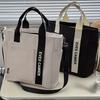 Tote Bag Multiple Pockets Adjustable Crossbody Strap Bag, Zipper Closure Suitable for School, Work, And Travel