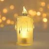 LED Electronic Candle with Battery Acrylic Crystal Luminous Lamp Christmas Decoration Atmosphere Birthday Party Mini Night Light