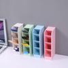 Pen Holder Plastic Slant Organiser Transparent Multi-Compartment Organiser Desktop Kids Four Compartments