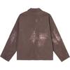 Stussy Stained Bleached Long Sleeve American Vintage Jacket Unisex Jacket 115575