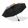 1pc Poptail Automatic Folding Outdoor Umbrella - Portable Tri-Fold Design with 8-Rib Iron Frame, Perfect for Fans, Travelers, Daily Use, and Fest