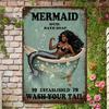 Vintage Metal Sign Funny Animal Bathroom Wall Decor Home Art Tin Plate