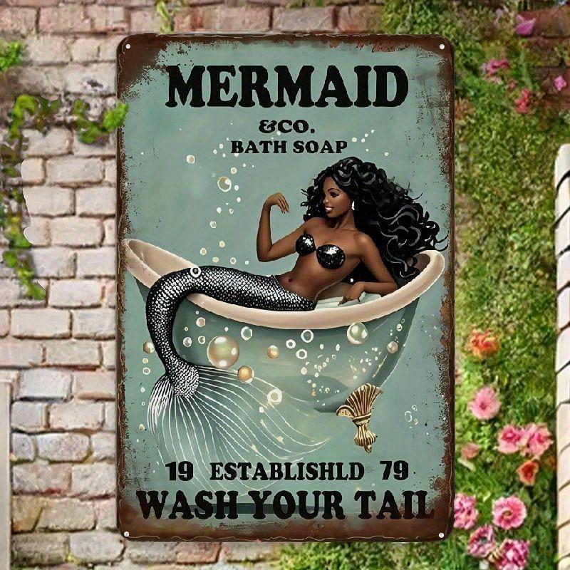 Vintage Metal Sign Funny Animal Bathroom Wall Decor Home Art Tin Plate