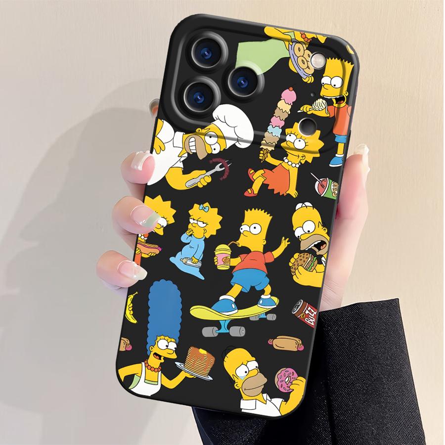 The Simpsons Cartoon TPU Phone Cover Case for Apple iPhone 17 Pro Max 13 Air 16 12 Plus 14 11 15 Pro