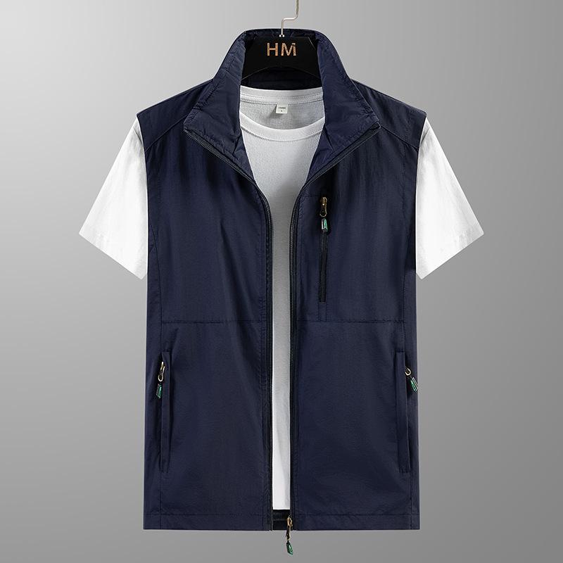 Vesta Pánská Mládež Outdoorové Sporty Velká Velikost Tištěná Vesta Jaro a Podzim Ležérní Stojáček Volná Vesta