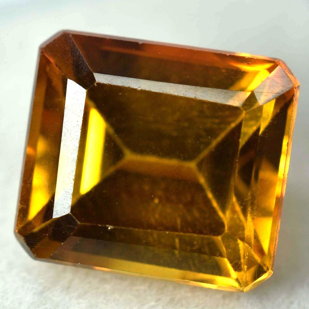 Earring Size NATURAL Orange Sapphire 6.5 Ct CERTIFIED Emerald Cut Loose Gemstone Sa-7012