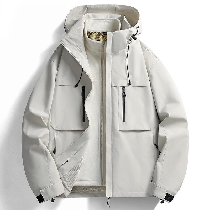 New Hooded Two-piece Detachable Soft Outdoor Jacket for Men and Women for Couples Mountaineering