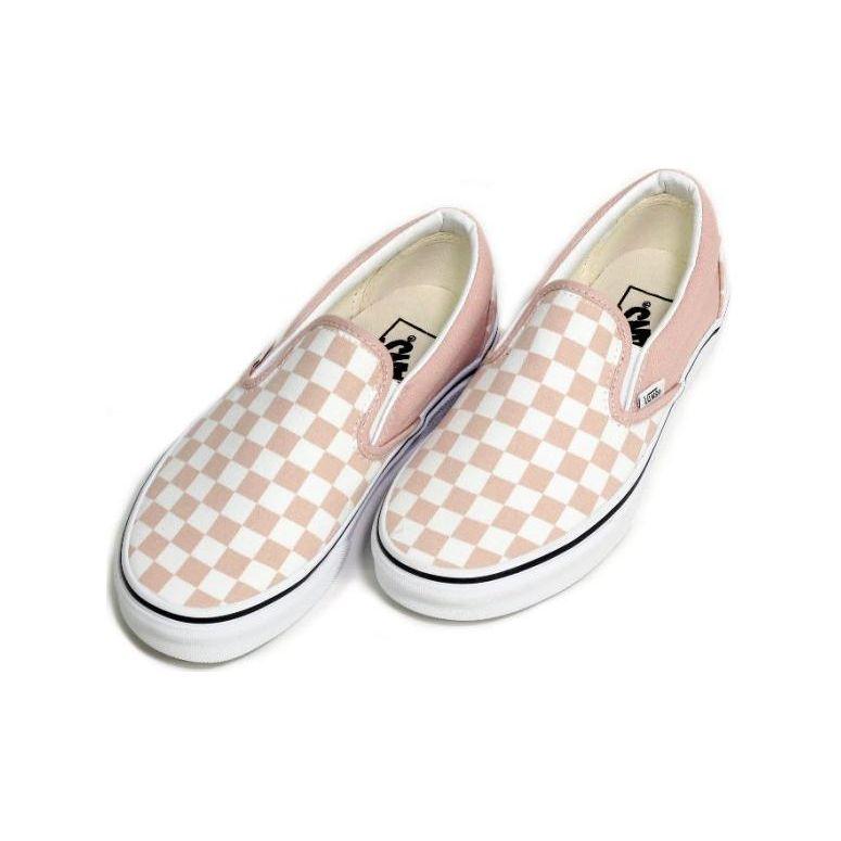 Vans Classic Slip-On Low Top Skate Shoes Unisex Sneakers Pink White VN000BVZBQL