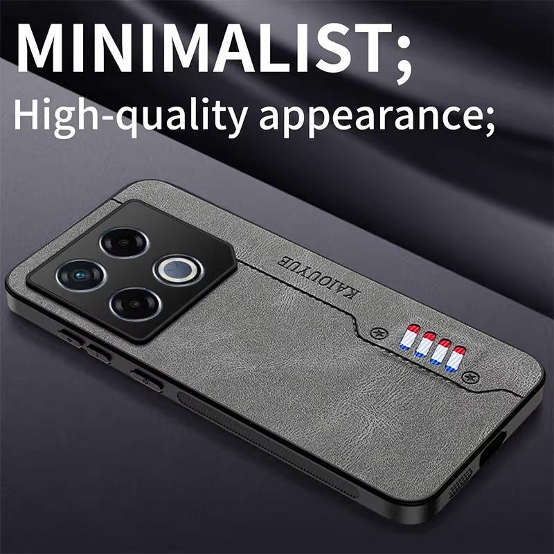 For Infinix Note 40 Pro 5G Case Luxury Frosted Leather Fashion Design Shockproof For Infinix Note 40 Pro Back Hard Funda Cover