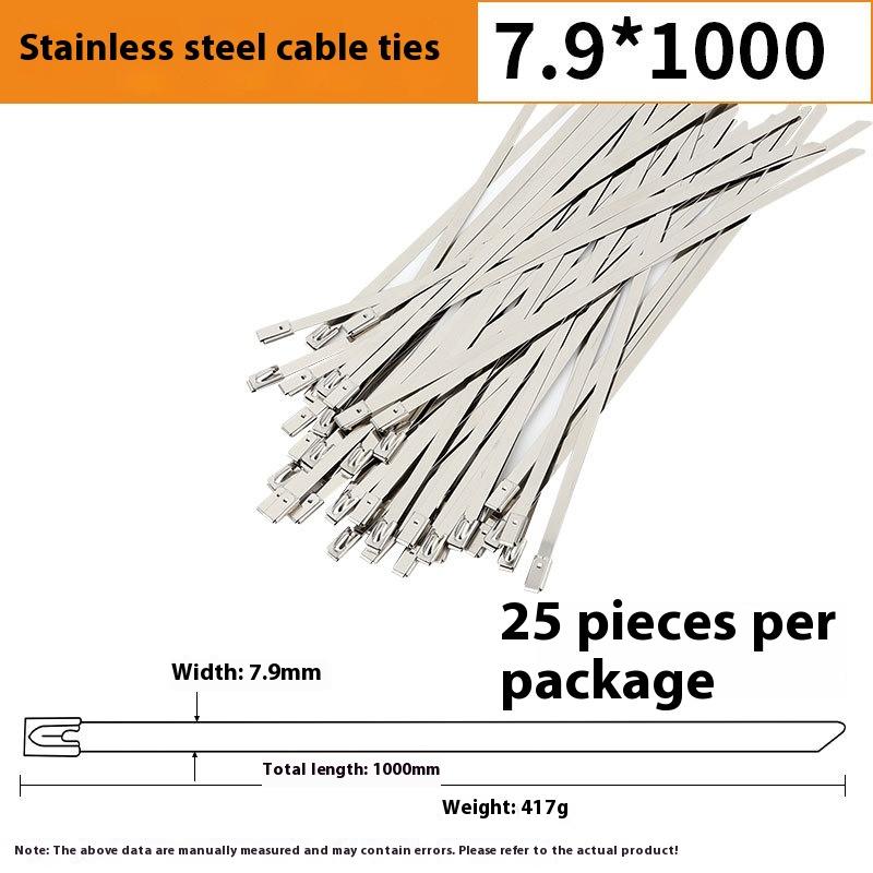 201 Edelstahl Kabelbinder Selbstverriegelnder Metallkabelbinder Kabelband 4,6*200 Kabelbinder Stahlband