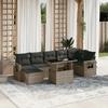 VidaXL Garden Lounge Set 8 Pcs with Grey Cushions Wicker 3268060