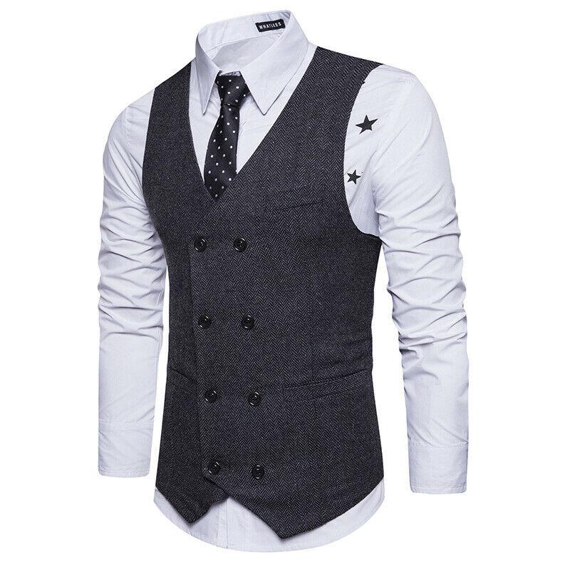 CMCYY Mens Basic Blazer Single Breasted Business Slim Fit Vest CMCYY Mens Basic Blazer Single Breasted Business Slim Fit Vest