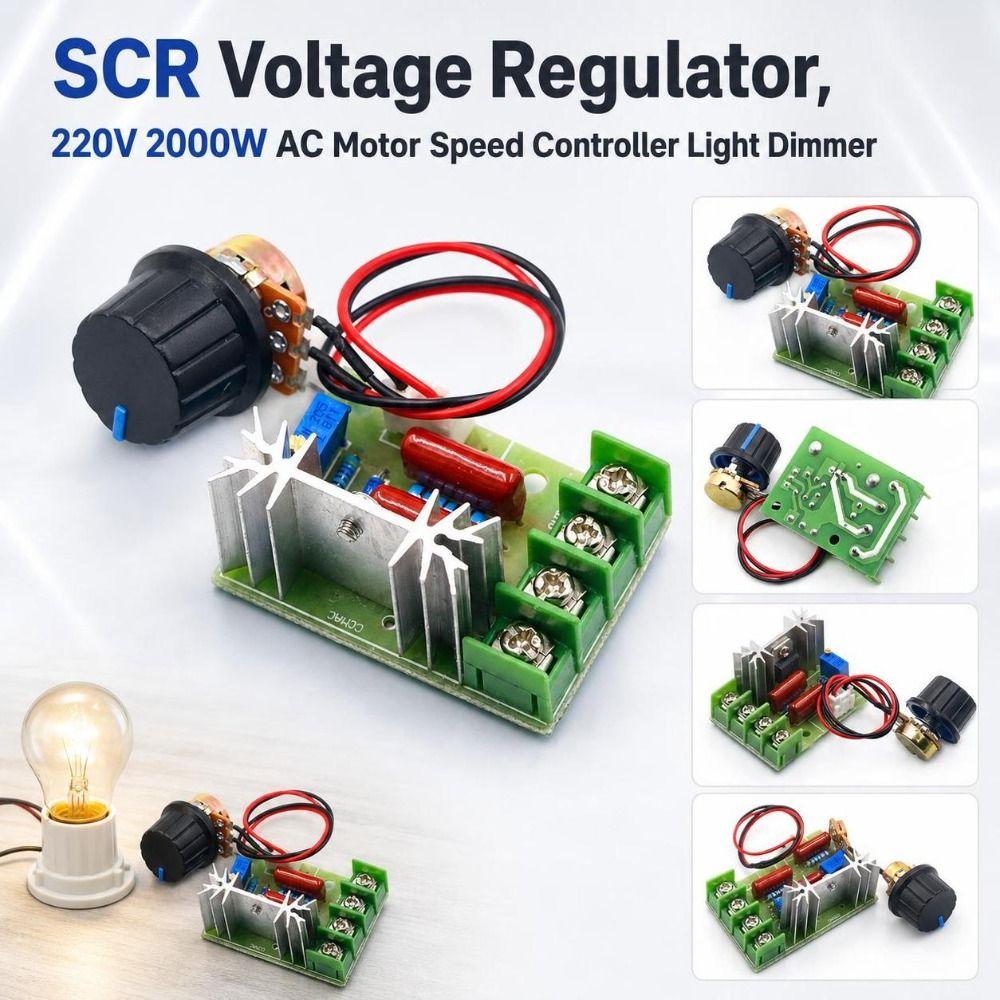2000W SCR Voltage Regulator with Remote Controller Light Dimmer Switch  Multipurpose