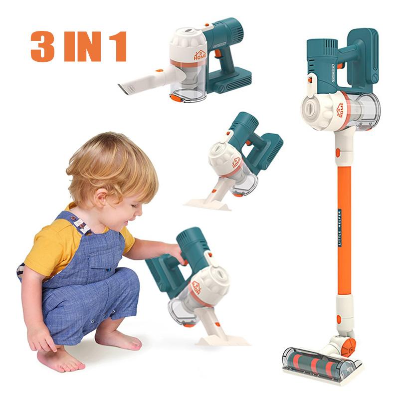 Kids Electric Vacuum Cleaner Cleaning Set Toy Light Music Simulation Housework Dust Catcher Role Pretend Play House Game Gift