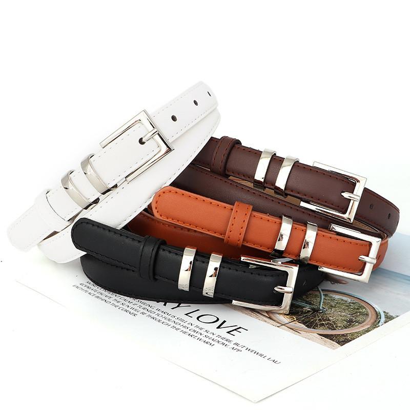 Pu Womens Fashion Leather Belt With Fine Alloy Buckle For Office Outings And