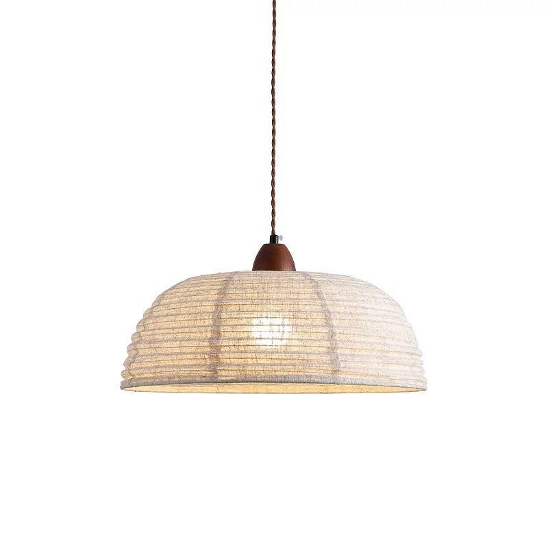 

Wabi-sabi Style Solid Wood Pendant Light - Eye-Friendly Retro Light for Dining Rooms and Bars 40CM*18CM