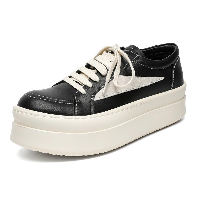 New board shoes men's thick soles increase height versatile Japanese niche design lace-up breathable casual couple trendy brand 1104-J