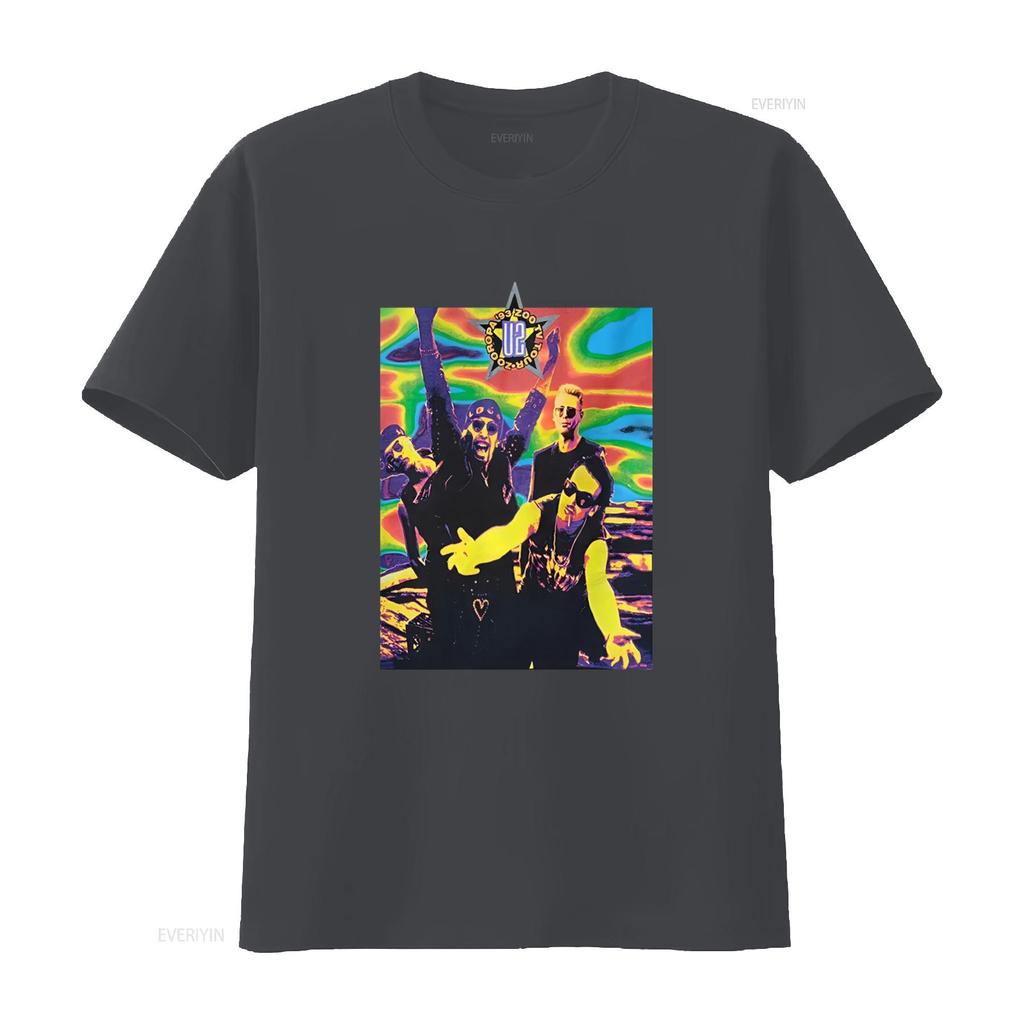1993 U2 Zoo Tv Tour T-Shirt XL Zooropa Band Konzert Mode Selten CD Inspiriert Vintage Gewaschen Mann Stilvolle Designerkleidung