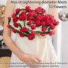 Multicolored Pointed-Angled Rose Bouquet Blankets Hand-Knitted Crocheted Rose Sofa Blankets Wedding Valentine Girlfriend Gifts