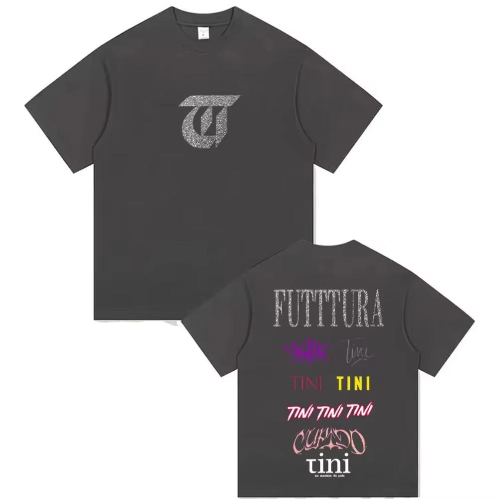 TINI STOESSEL Futtura Tour Album 2026 Fans Tshirt Men Aesthetic Harajuku T Shirt Casual ONeck Male Cotton Shortsleeved top