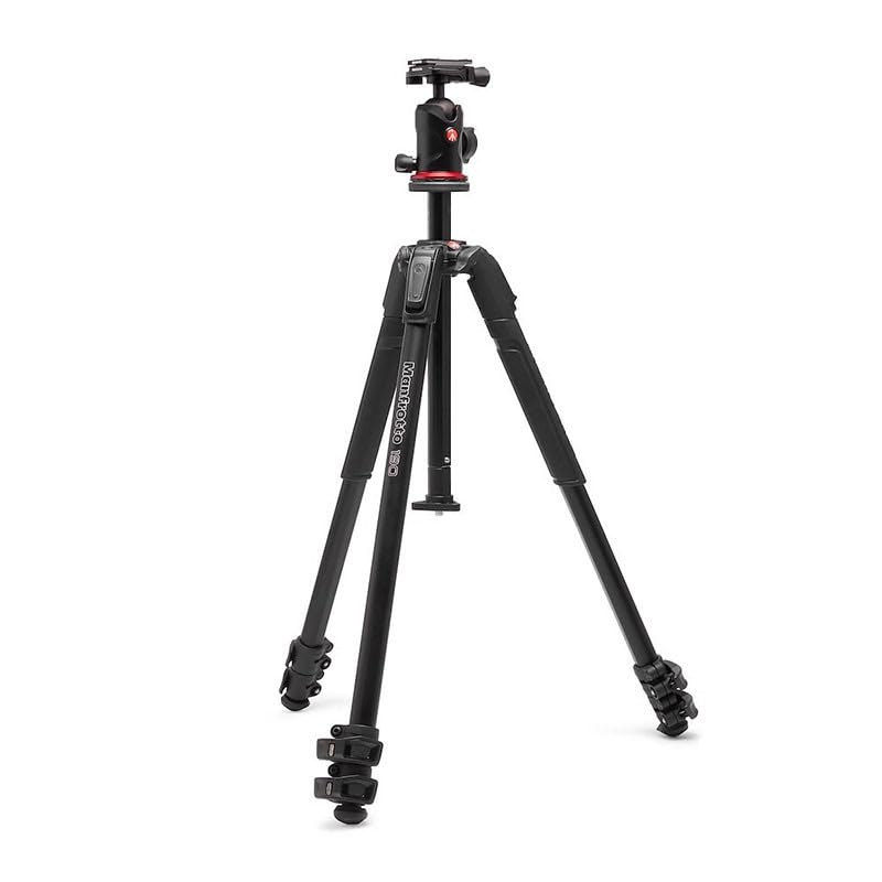 Manfrotto 190 Pro Aluminum with Q6 Ball Head Total Tripod, 3-Section Kit, Arca-Swiss Compatible, Black, MK190X3-Q6T