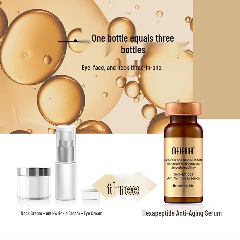 Hexapeptide Anti-Wrinkle Serum Set: Dark Circle Fading, Firming, Brightening, Hydrating Essence