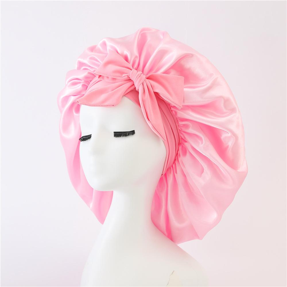 Wide Band Satin Bonnet, Silk-Like Hair Scarf for Women, Soft Sleep Cap for Curly & Frizzy Hair