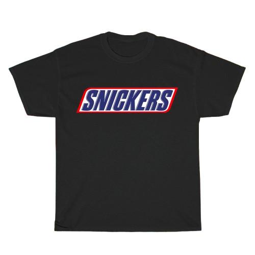 New Snickers Chocolate Bar Logo T-Shirt Funny Size S to 5XL