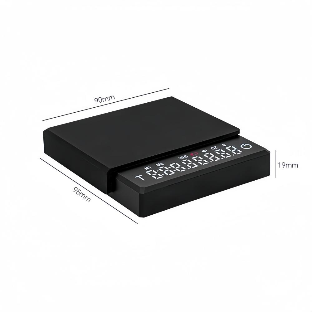 

Mini Electronic Coffee Scale Smart Powder Water Ratio USB Silicone Pad High Quality Precision Professional Kitchen Coffee Tools чёрный