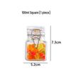 Transparent Glass Seasoning Jar with Open-Hole Lid for Kitchen Condiments