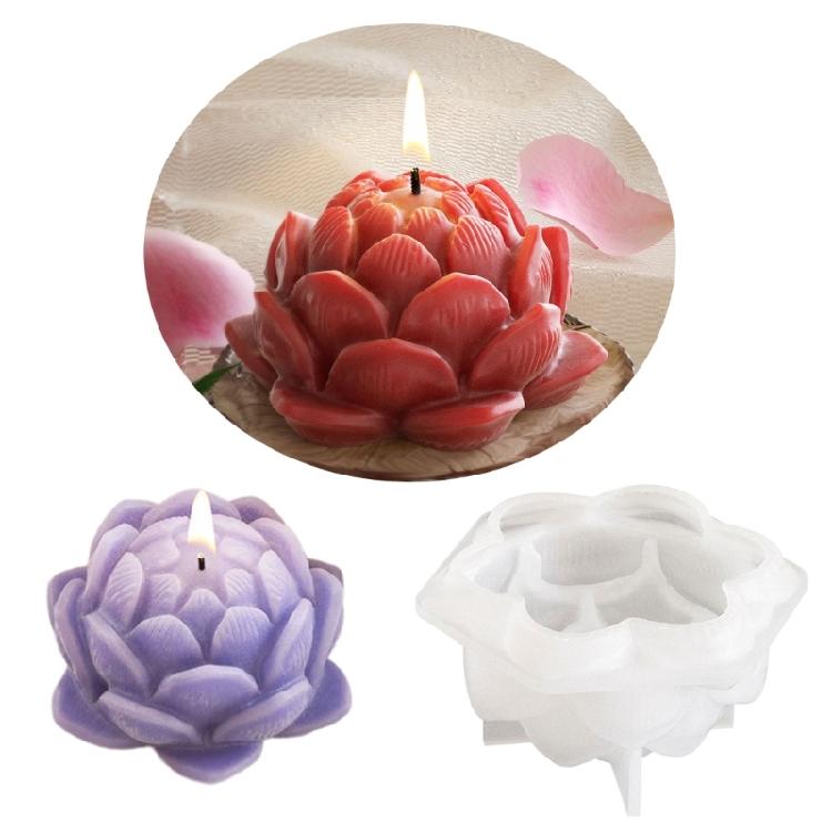 Flower Blossom Candle SIlicones Molds for Making Candle Soap Gypsum Decorations