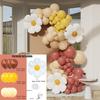 Colorful Macaron Daisy Wedding Dessert Table Decoration Set with Balloon and Flower Garland