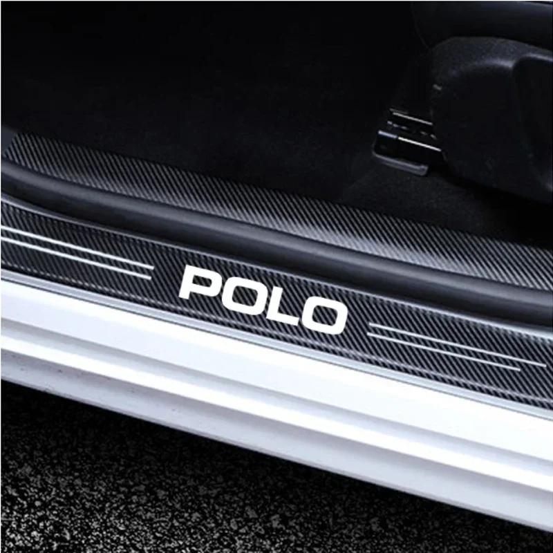 YNEPB1 Car Door Sill Scratch Resistent Stickers Threshold Pad for Volkswagen VW Polo Rline Golf Jetta GTI Tiguan Sharan Caddy Scirocco