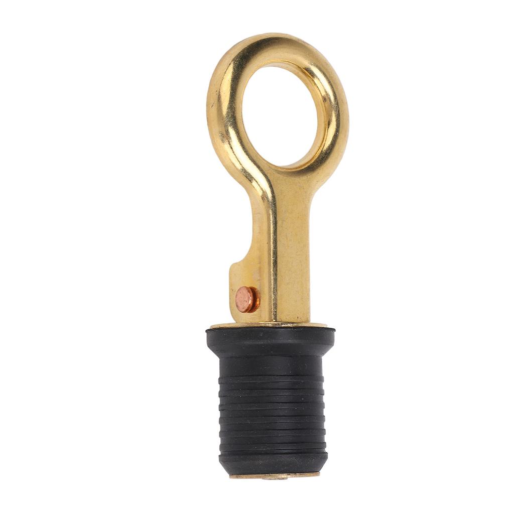 Snap Handle Drain Plug Rubber Brass Twist Design Long Lasting Marine Drain Plug for Boat Yacht Livewell