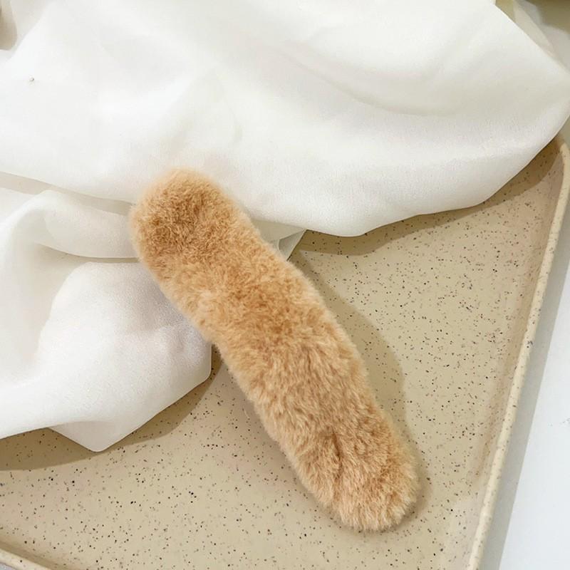 Autumn/Winter Furry Korean Plush Shark Hair Clip - Cute Updo Claw, Cross Clip, One-Word Design