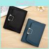 Trifold Minimalist Womens Retro Wallet Solid Color Multicard Slot Coin Purse
