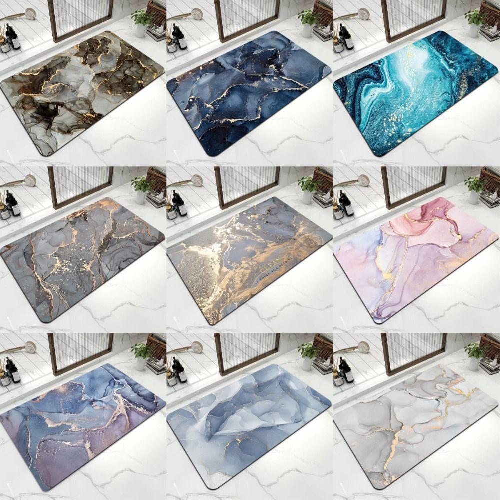 Quick Dry Kitchen Drain Mat Gilded Marble Absorbent Floor Mat New Tableware Countertop Mat