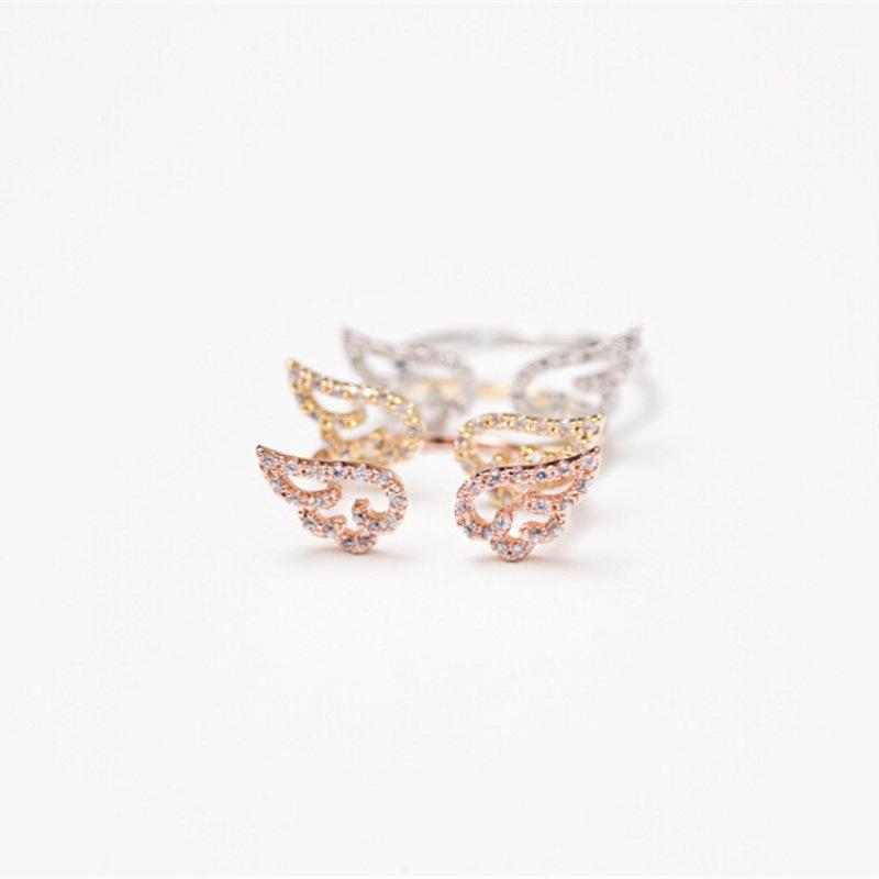 2022 Korean Fashion Women's Diamond Flash Open Ring - Stylish Hollow Design