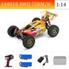 WLtoys144010 4WD Model with A Top Speed of 75 Km/h 1:14 Scale, High-speed Remote-controlled Off-road Drifting Racing Car for Boy