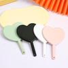 Portable Mini Heart-Shaped Handheld Mirror with Handle and Logo Customization Option