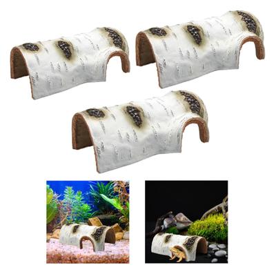 Décoration d'aquarium Jeu et Repos Poisson Betta Sommeil Résine Cachette Grotte de Cachette pour Gecko Tortue Amphibiens Salamandres Grenouilles
