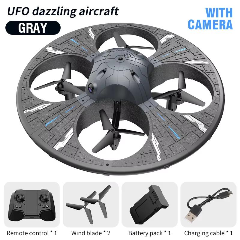 Novo RC Drone Espuma UAV Câmera Ufo com Iluminação Inteligente Obstáculo Evitação Aérea Quatro Eixos Aeronave Mini Dron Brinquedo para Crianças Presentes