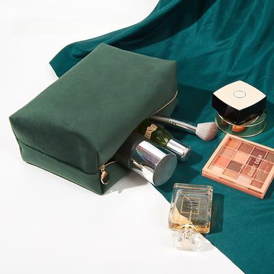 Nordic Ins Style Cosmetic Bag Large Capacity Skin Care Product Storage Bag Portable Simple Velvet Storage Bag Makeup Bag
