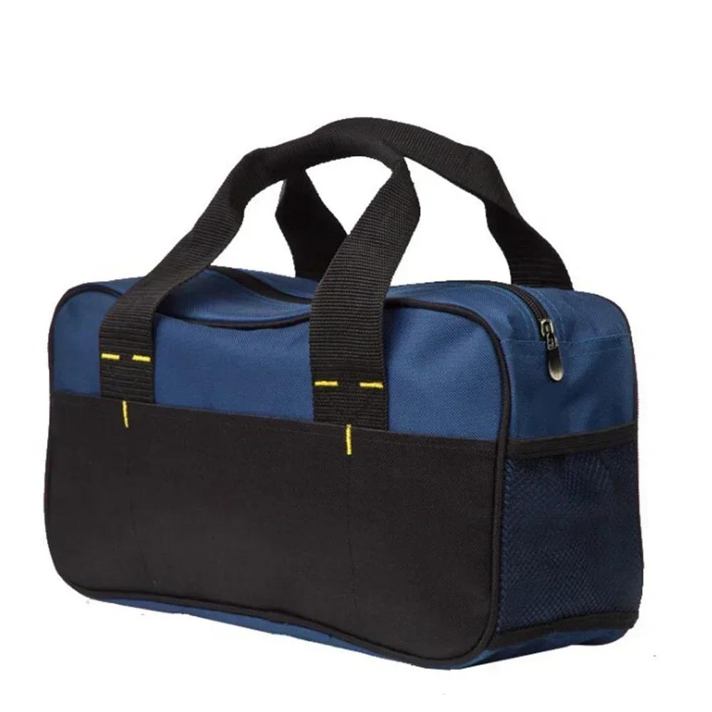 

Oxford Cloth Tool Bag with 6 Pockets Large Capacity Wear-resistant Waterproof Tools Organizer Handbag for Electrician Carpenter синій
