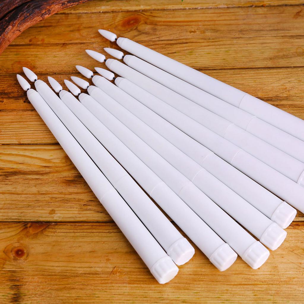 Elektrische Stabkerze Gelb Flackernde LED-Kerze Dekoration für Geburtstag Halloween