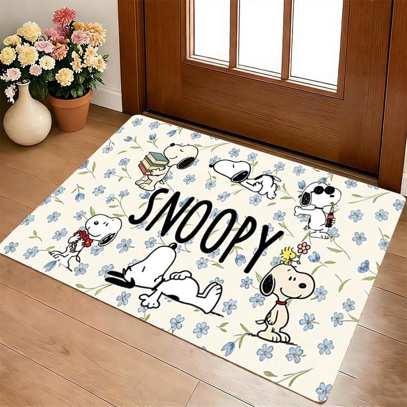 Snoopy Flowers Living Room Nonslip Area Rug Soft Carpet For Bedroom Game Playroom Sofa Office Home Decor Doormat Christmas Gift C9291592