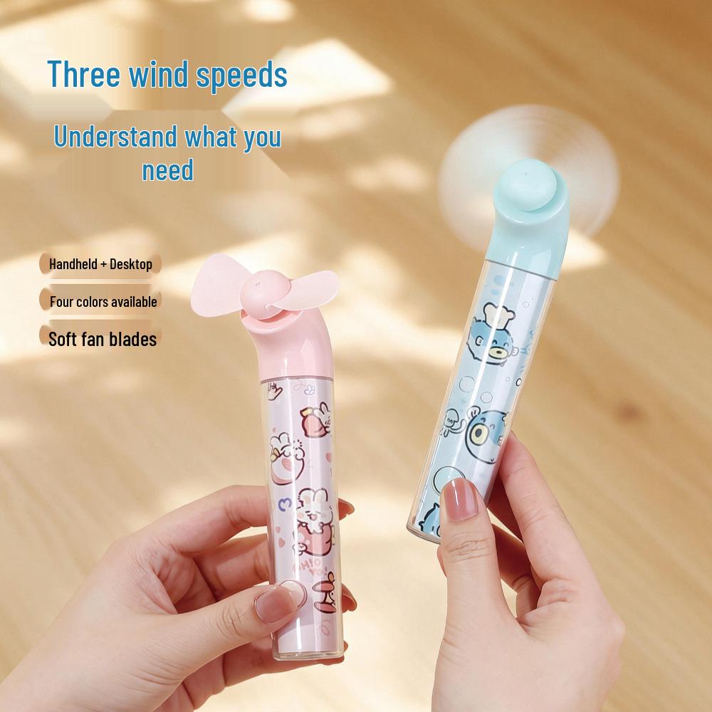 Creative USB Rechargeable Handheld Mini Fan - Portable, Cute, and Powerful Summer Cooling Gift
