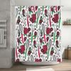 Botanical Shower Curtain Vintage Floral Pattern Bathroom Decor Farmhouse Rustic Nature Themed Waterproof Fabric