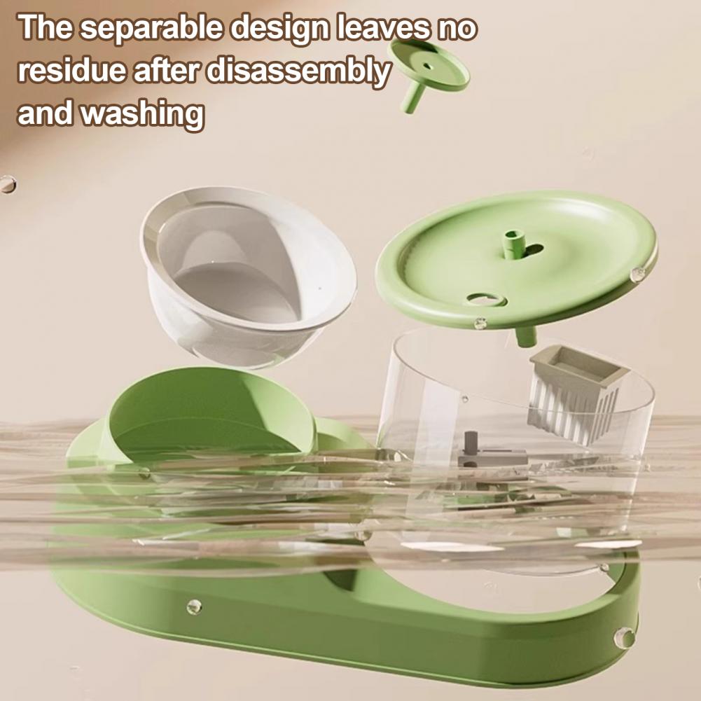 Filtered Cat Water Fountain Pet Drinking Fountain Automatic Cat Feeder Water Fountain Set for Indoor Cats 2-in-1 Food for Small